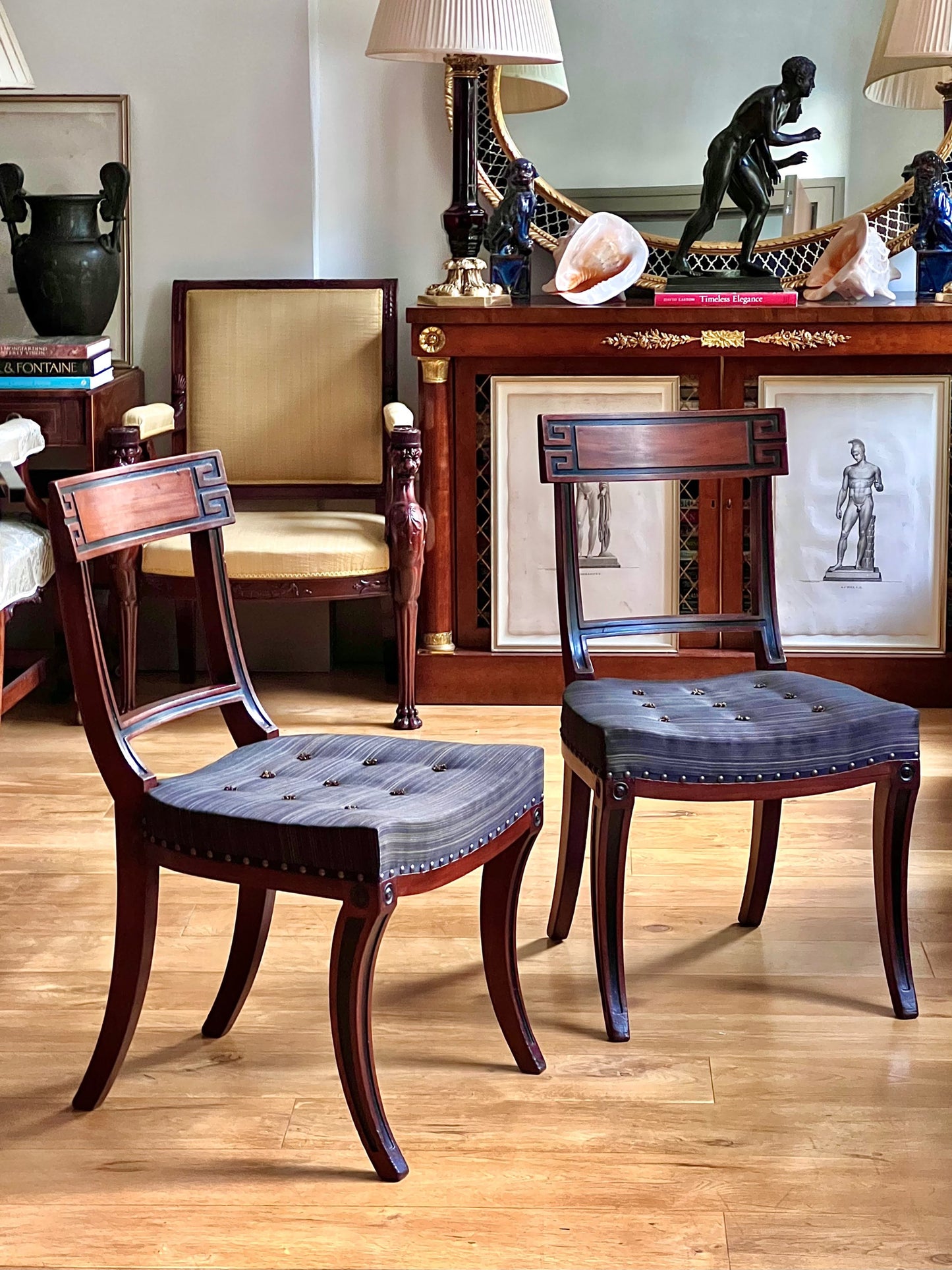 Pair of Regency Klismos Chairs, attributed to Gillows