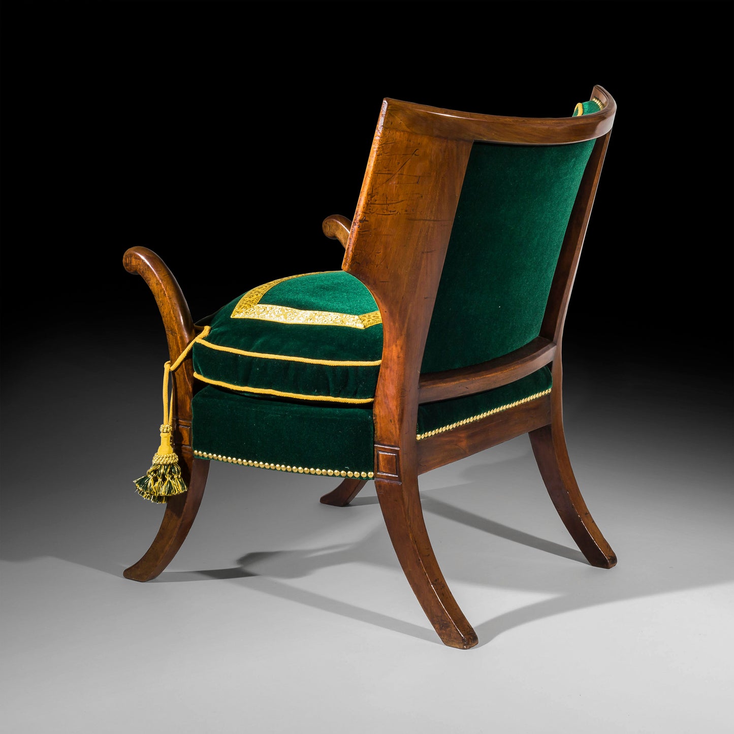 Rare Regency Officer's Klismos Armchair