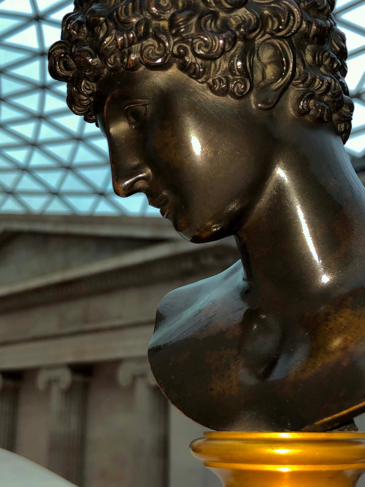 Fine Pair of Bronze Busts of Antinous and Venus