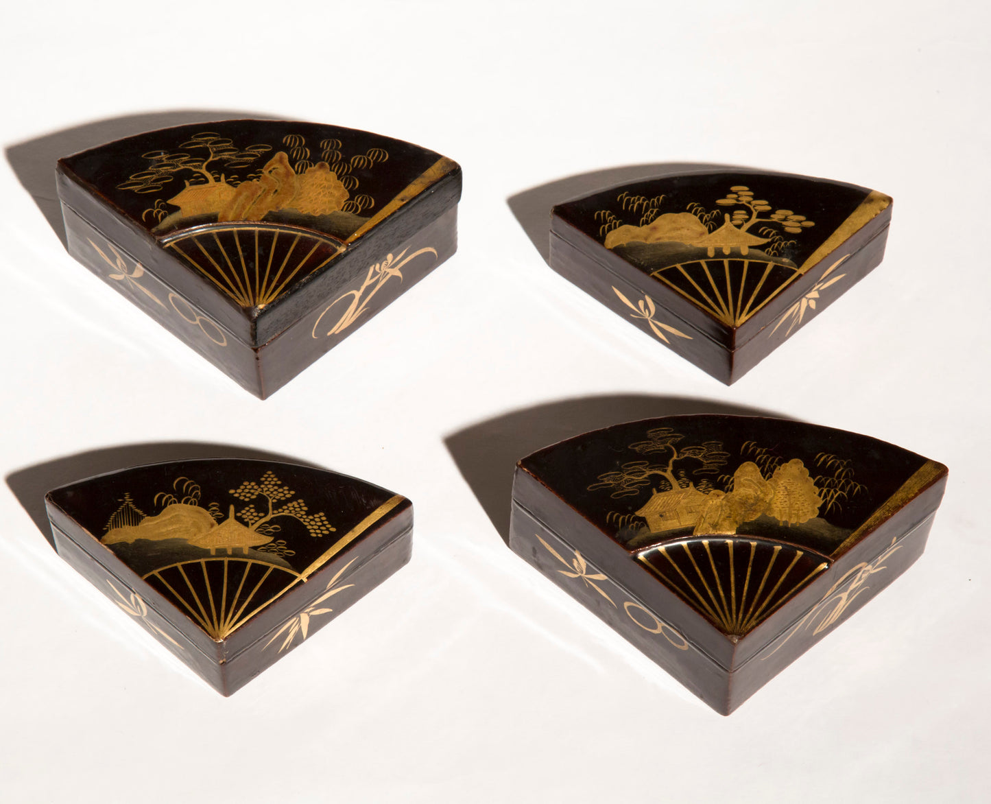 Set of Four Japanese Lacquer Boxes