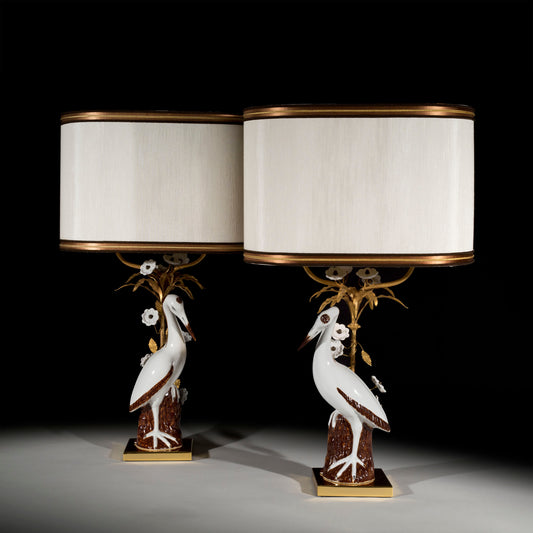 Vintage Pair of Chinoiserie Lamps by Mangani