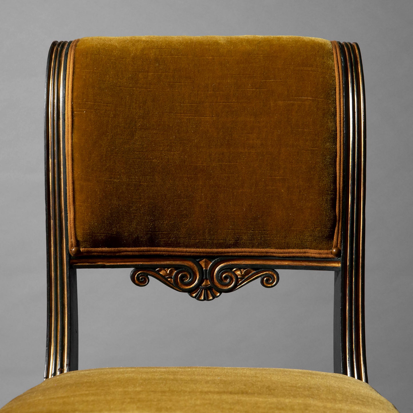 Pair of Regency Painted Klismos Chairs