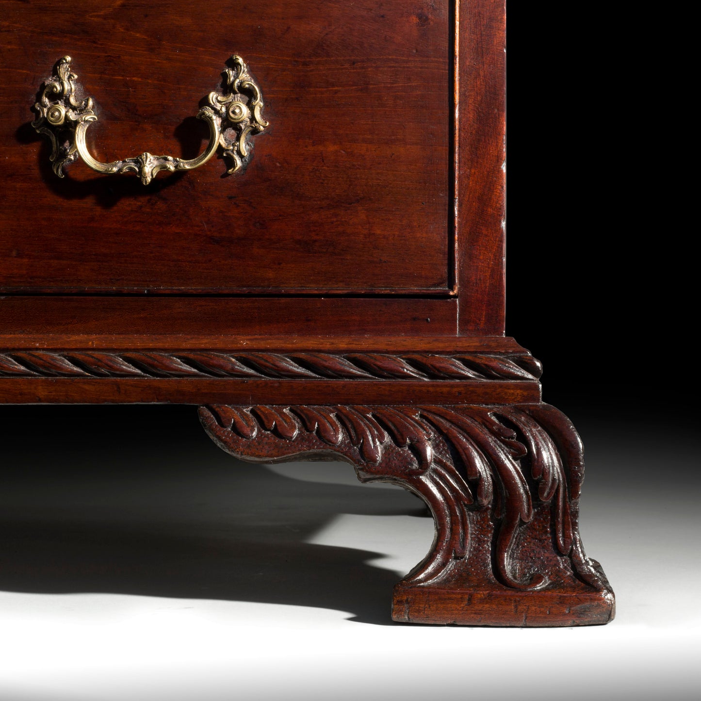 Fine George II Chippendale Bureau Bookcase