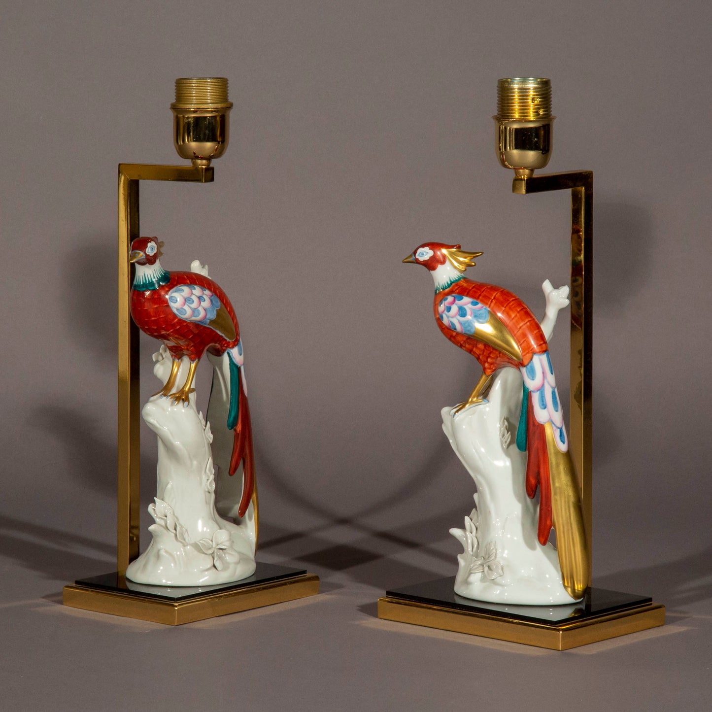 Pair of Italian Porcelain Table Lamps