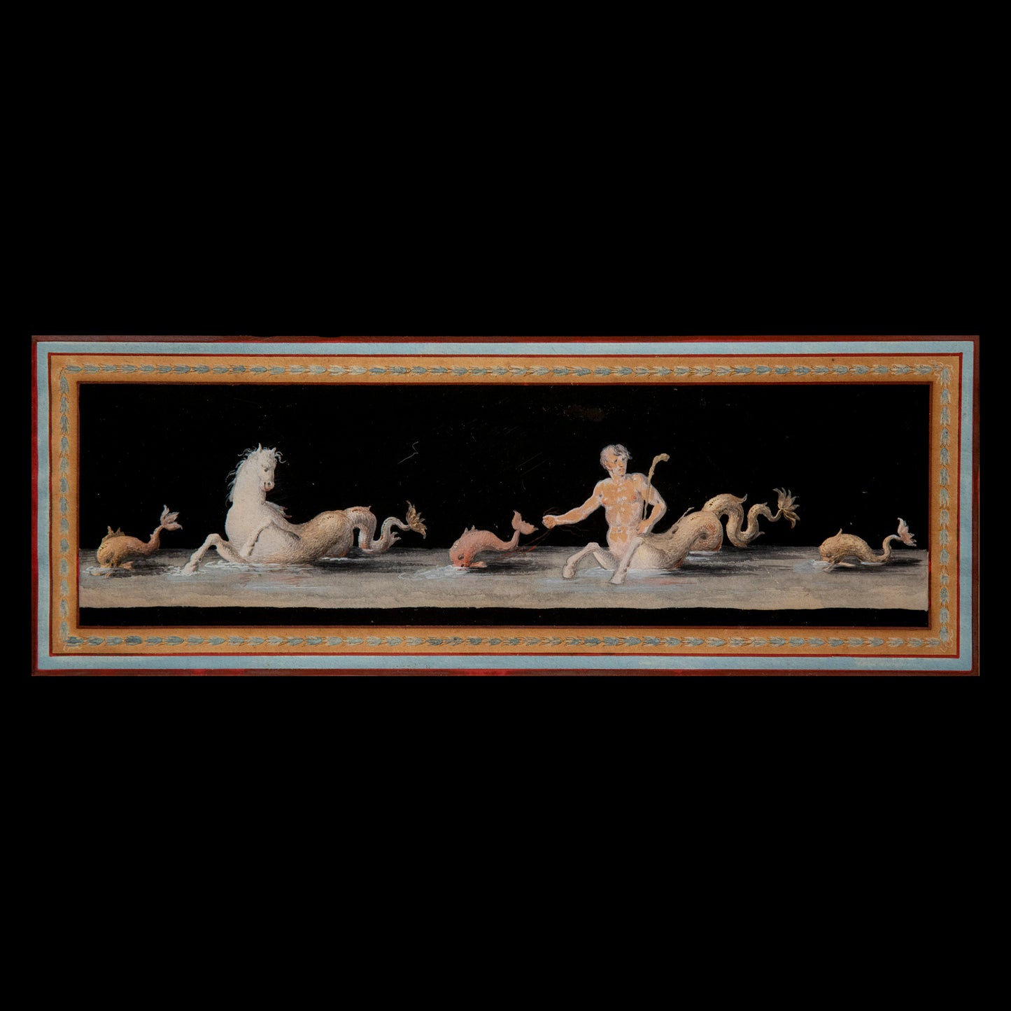 Pair of Michelangelo Maestri 'Pompeian' Gouaches