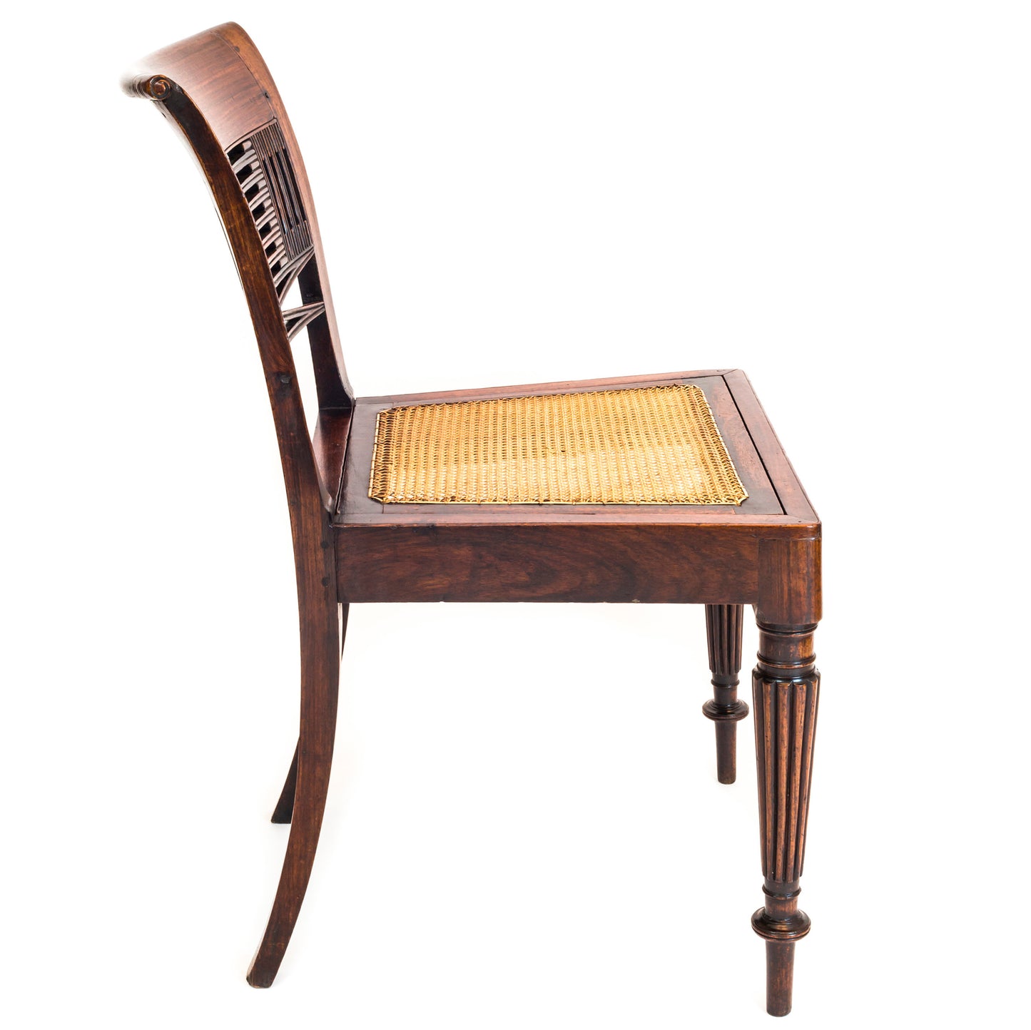 English Colonial Regency Padouk Side Chair