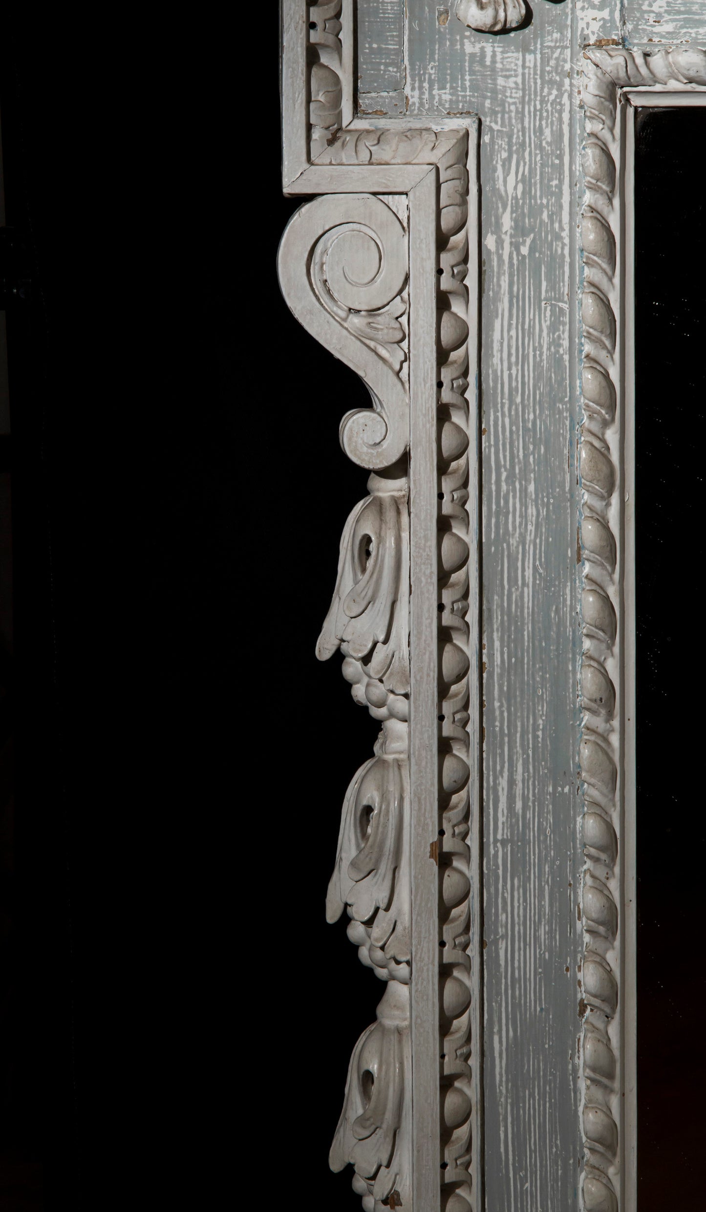 Antique Painted Palladian Overmantel Mirror