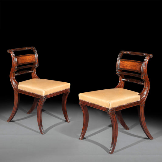 Set of Six Regency Klismos Chairs, attributed to Gillows