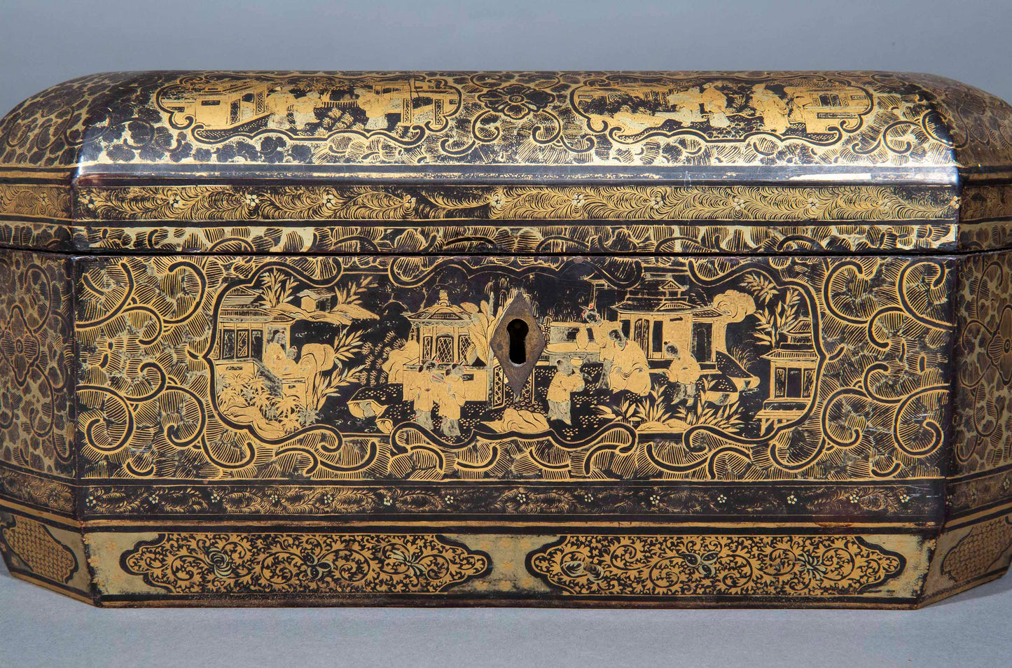 19th Century Chinese Lacquer Tea Caddy