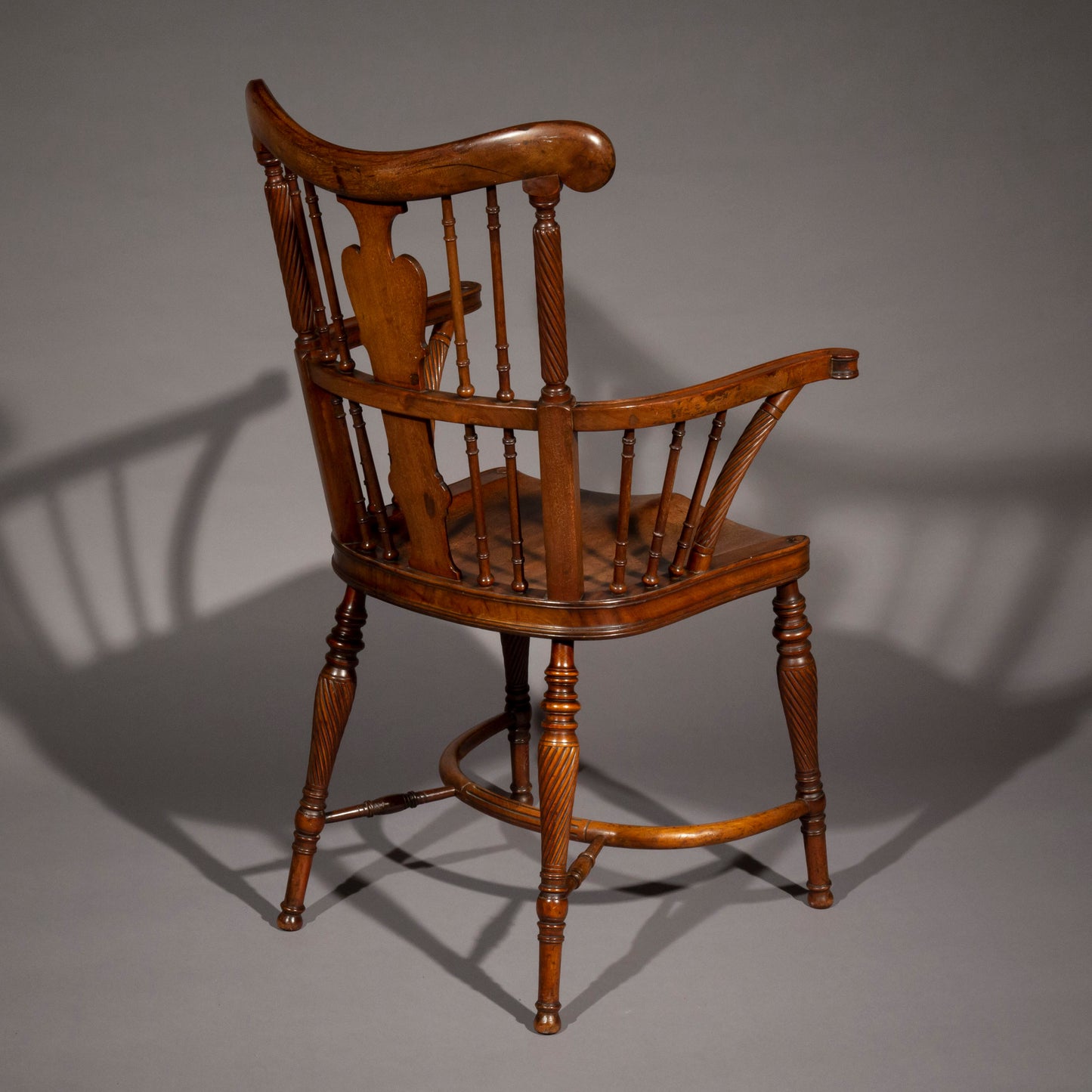 Fine Pair of Arts and Crafts Mahogany Windsor Armchairs