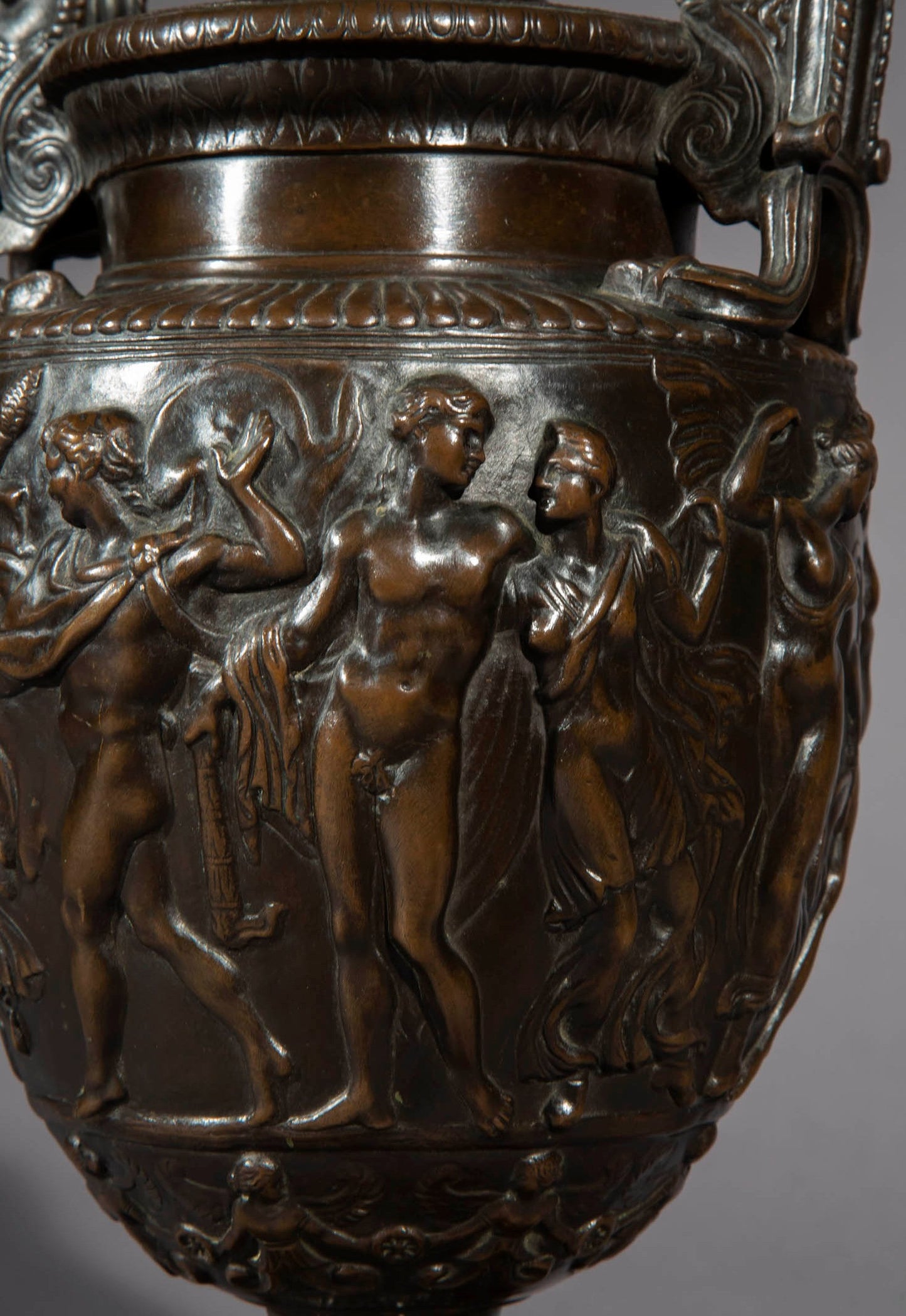 Antique Bronze Volute Krater