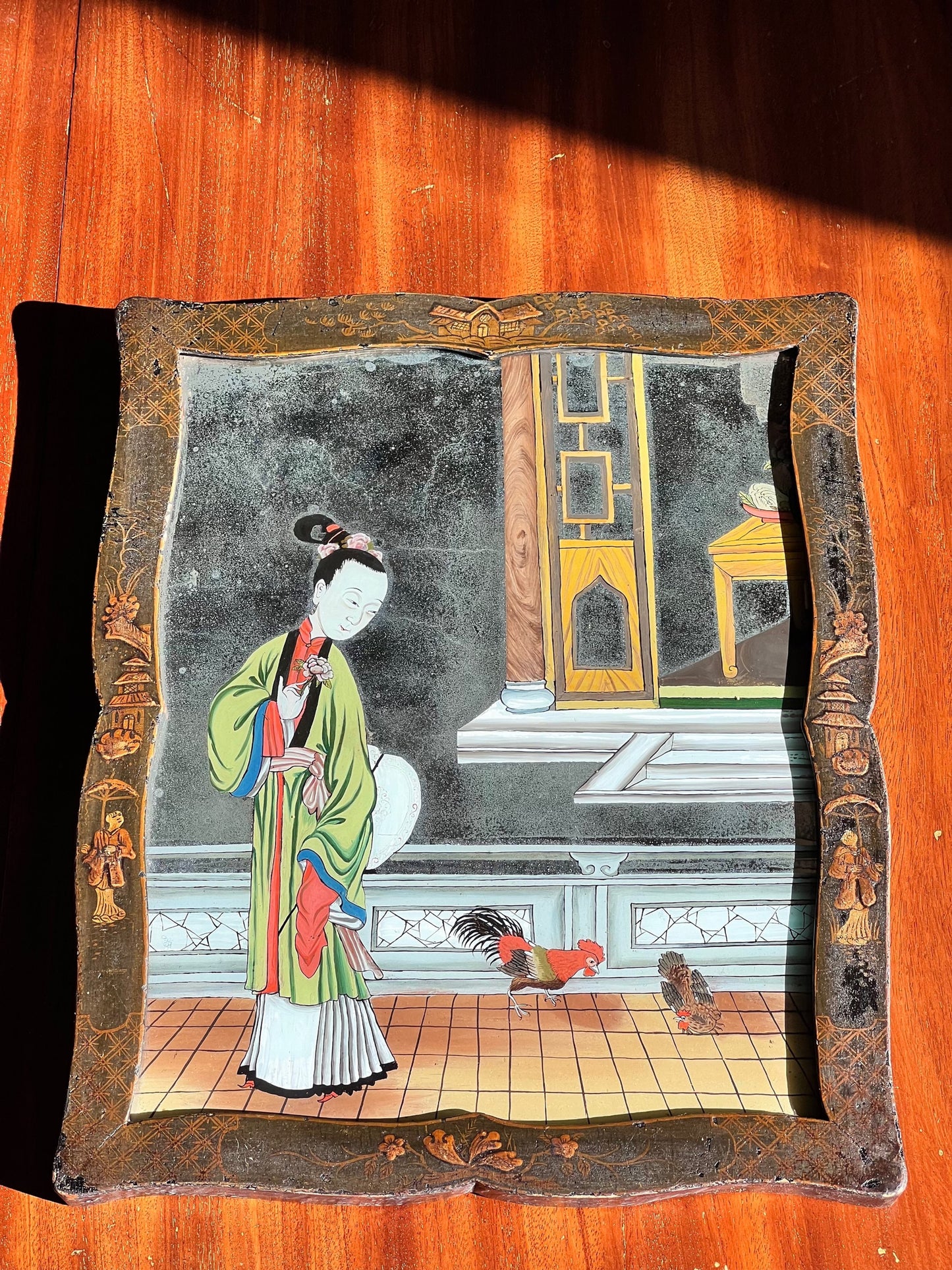 18th Century Chinese Reverse Mirror Painting