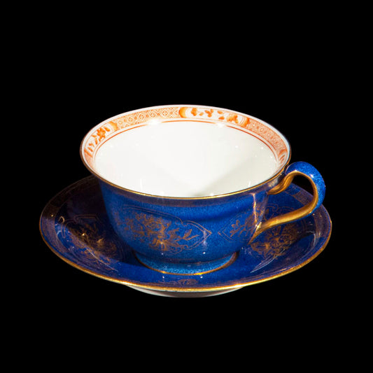 Antique Wedgwood Porcelain Chinoiserie Tea Cup and Saucer