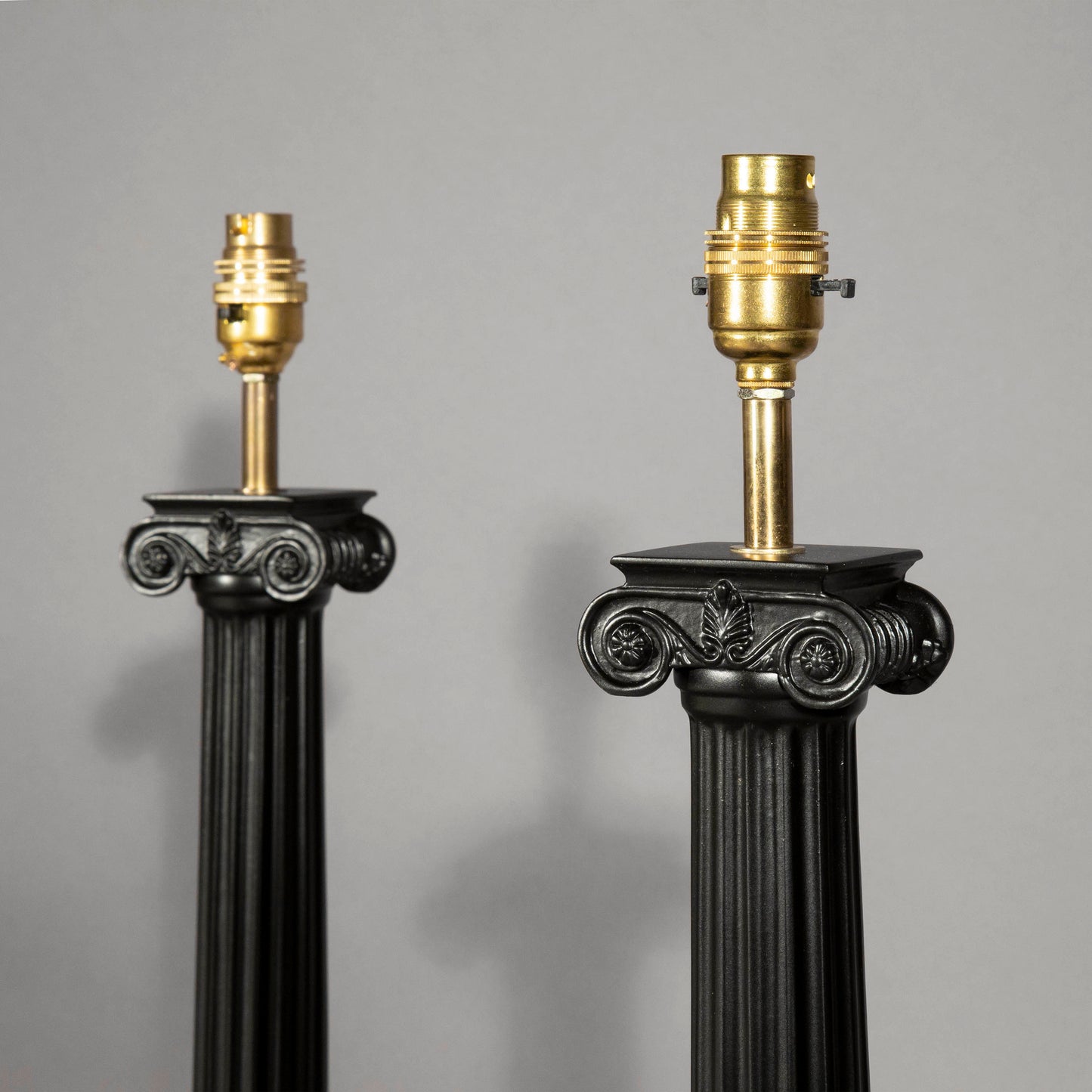Pair of Ionic Column Table Lamps