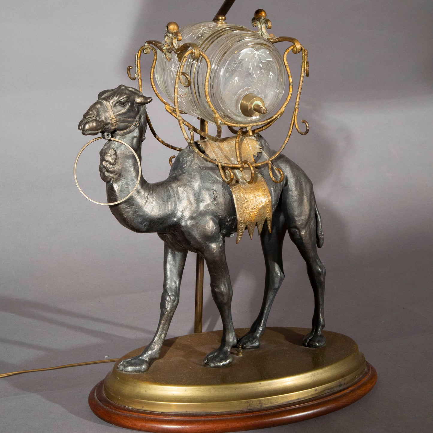 Unusual Napoleon III Camel Table Lamp
