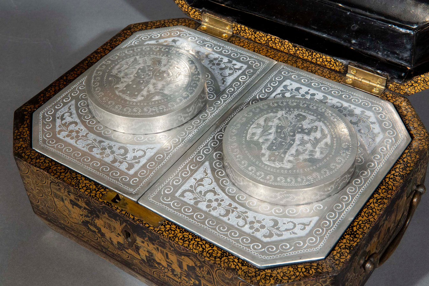 19th Century Chinese Lacquer Tea Caddy