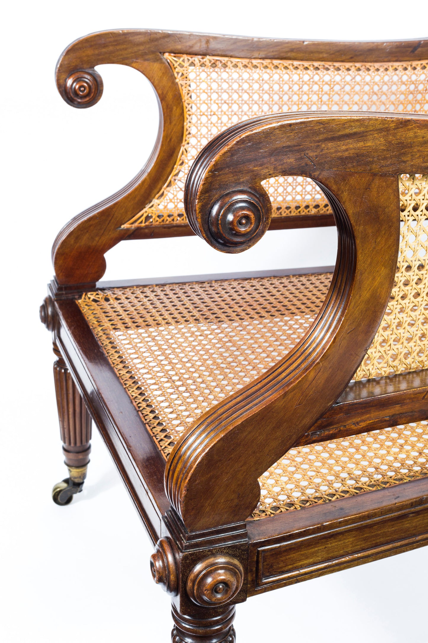 Fine Regency Mahogany Library Bergère Armchair Attributed to Gillows