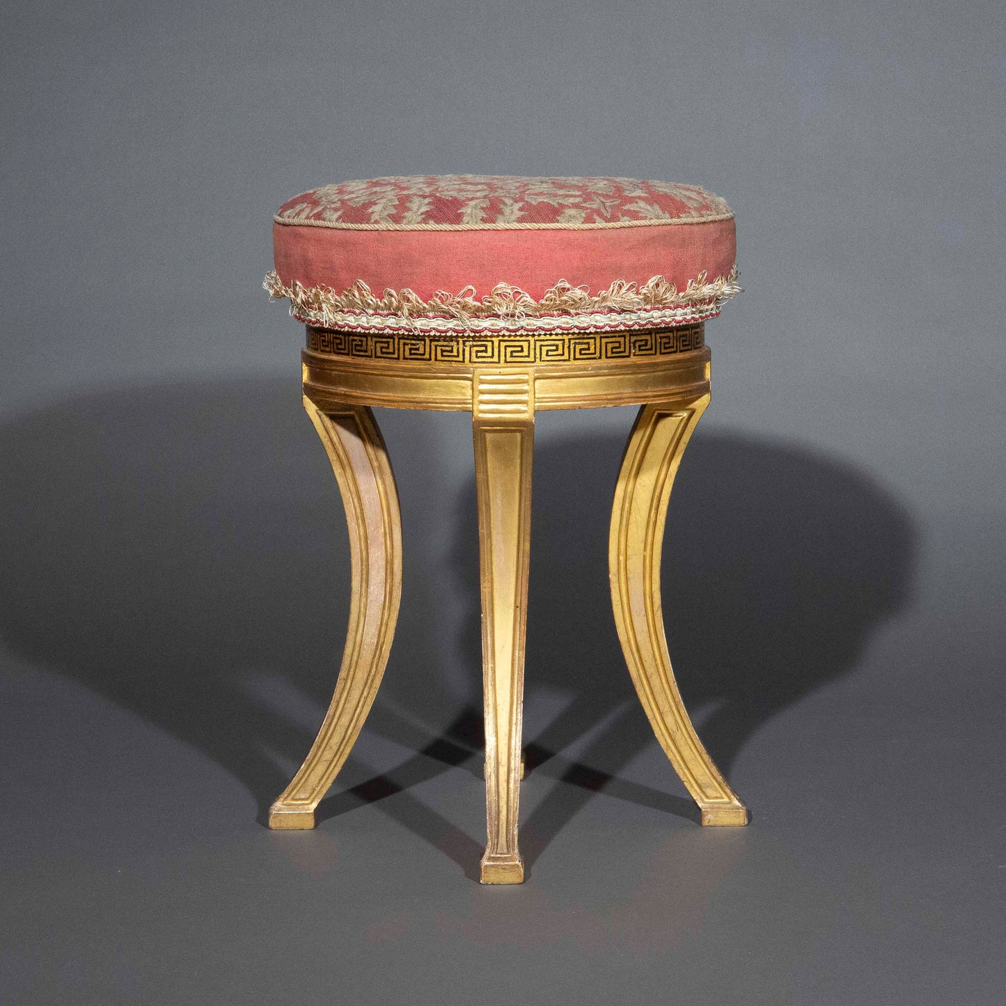 Powderham Castle: A Regency Giltwood Klismos Stool