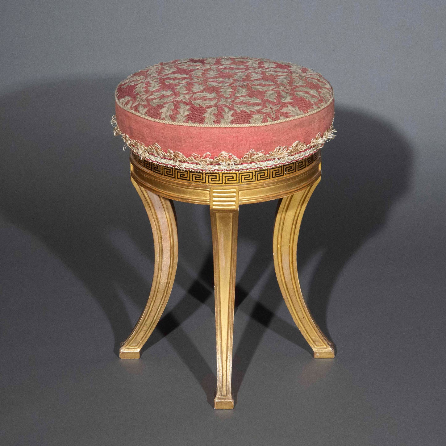 Powderham Castle: A Regency Giltwood Klismos Stool
