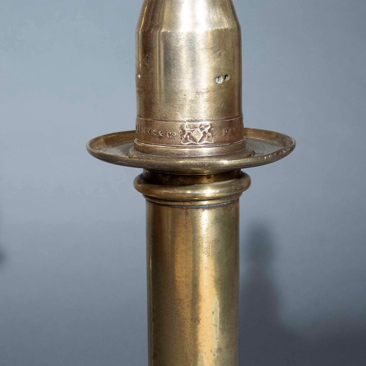 Pair of 19th Century Brass Candlestick Lamps