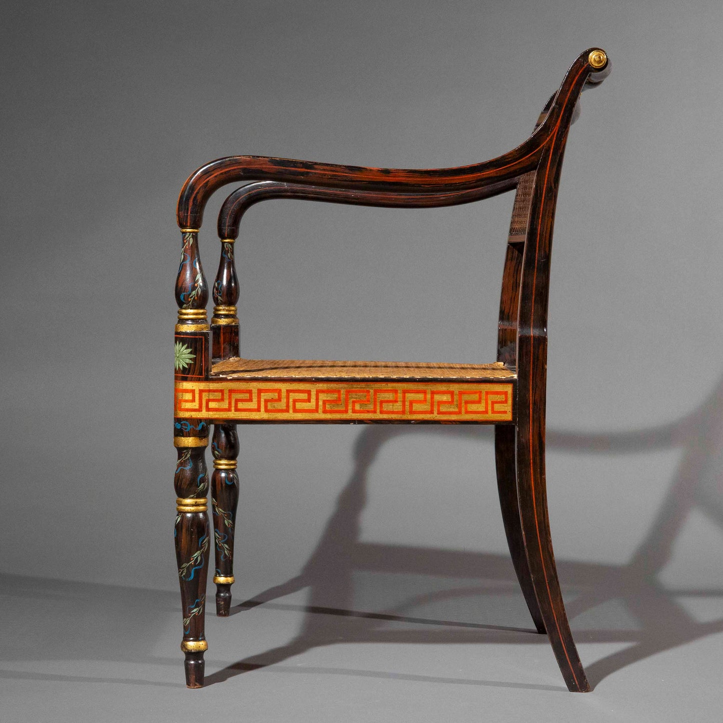 A Pair of Regency Painted Armchairs