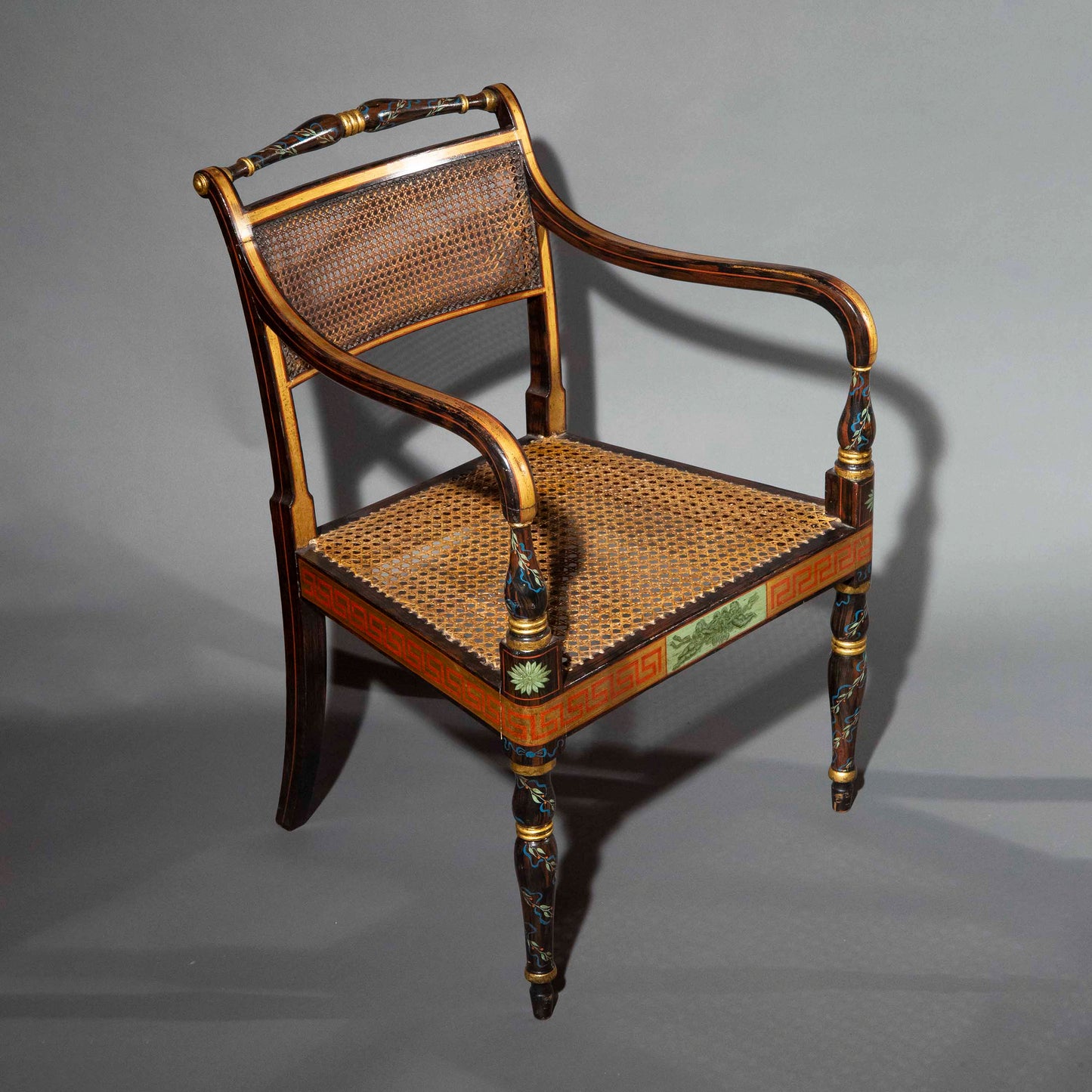 A Pair of Regency Painted Armchairs