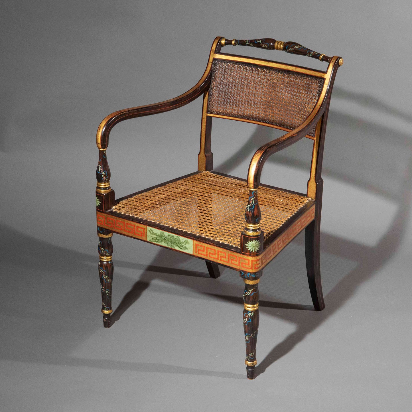 A Pair of Regency Painted Armchairs