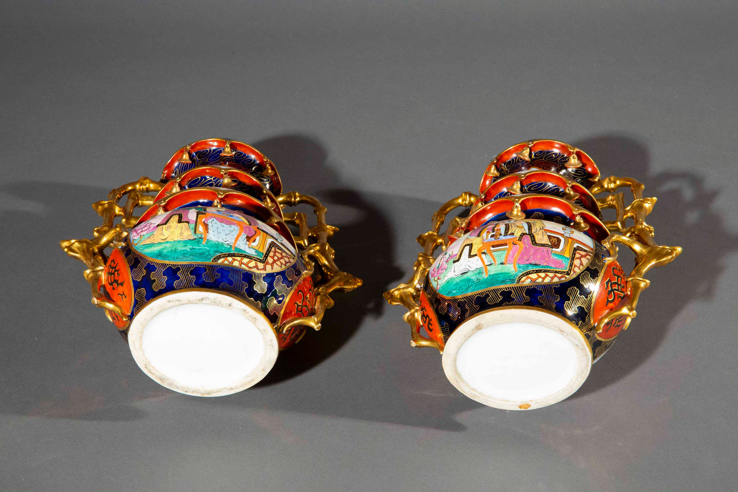 Pair of 19th Century Chinoiserie Vases