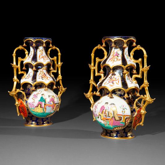 Pair of 19th Century Chinoiserie Vases