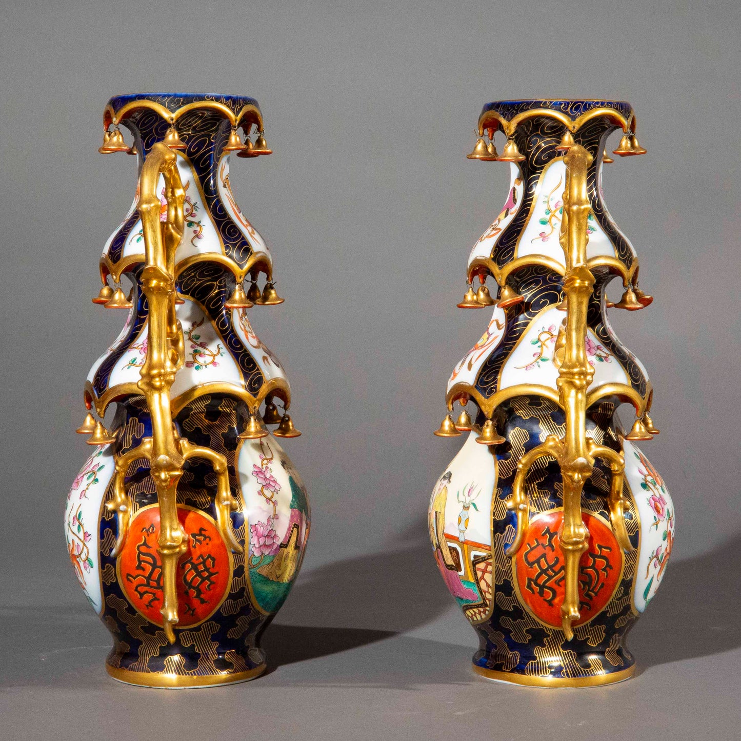 Pair of 19th Century Chinoiserie Vases