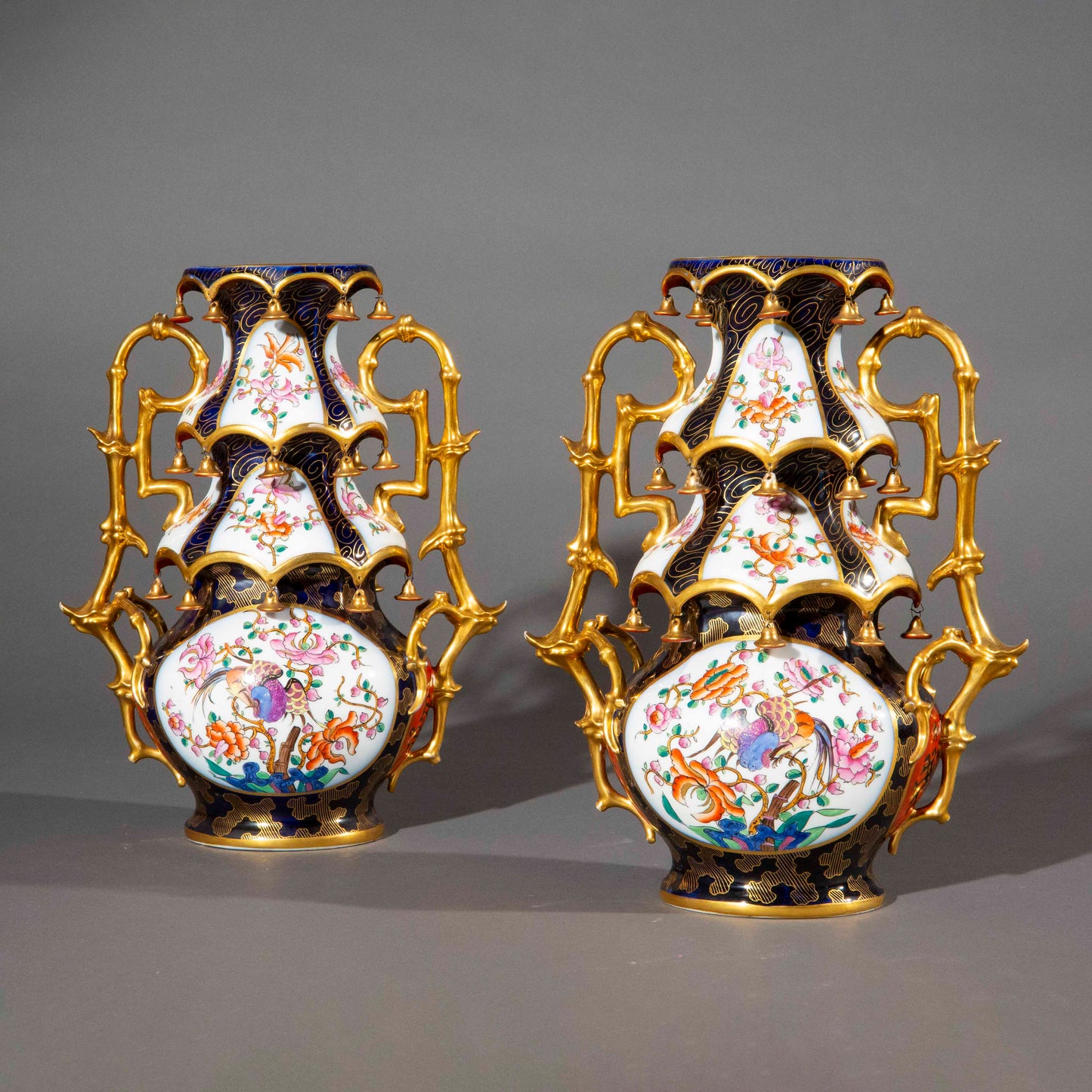 Pair of 19th Century Chinoiserie Vases