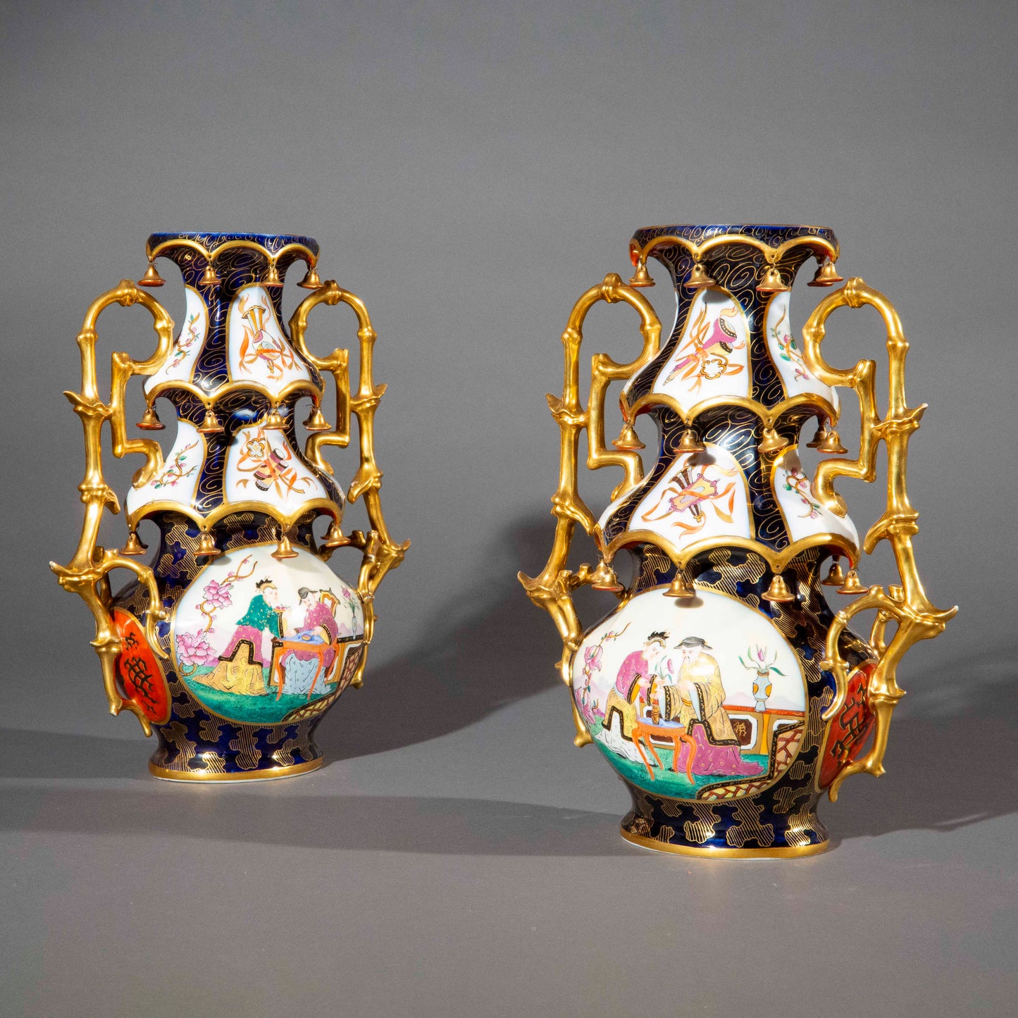 Pair of 19th Century Chinoiserie Vases