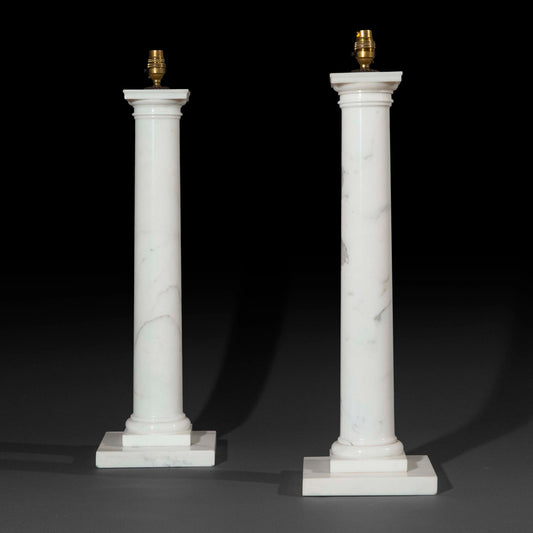 Very Tall Marble Table Lamps