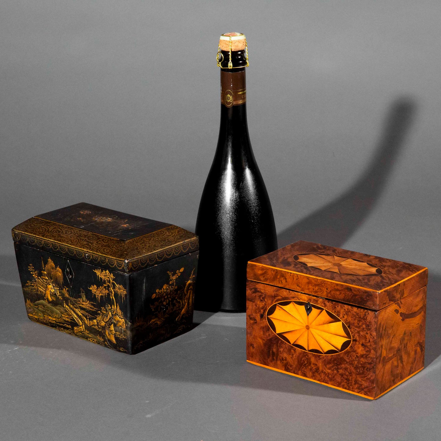 Early 19th Century Regency Japanned Tea Caddy