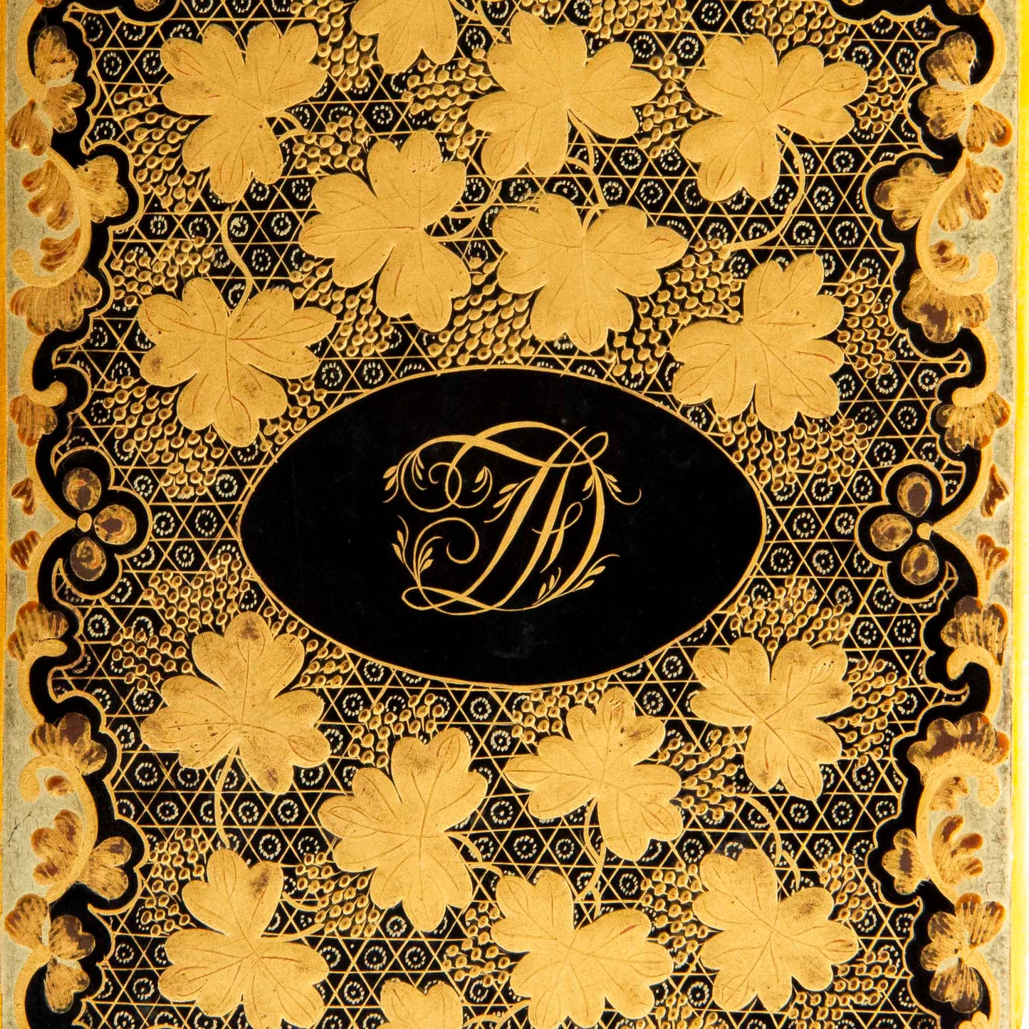 19th Century Chinoiserie Lacquer Boxes Monogrammed DF