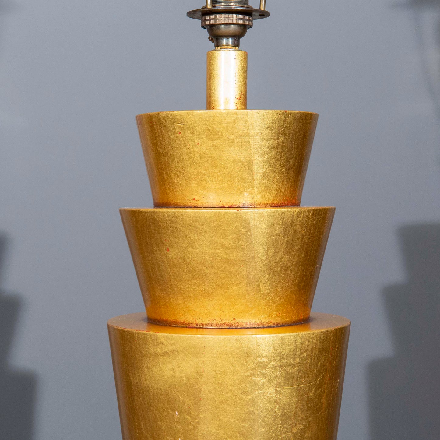 Tall Vintage Art Deco Style Table Lamp Decorated in Gold Leaf
