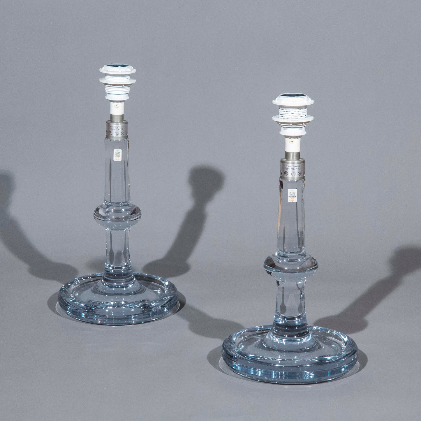 Pair of Midcentury Danish Glass Table Lamps, by Michael Bang for Holmegaard