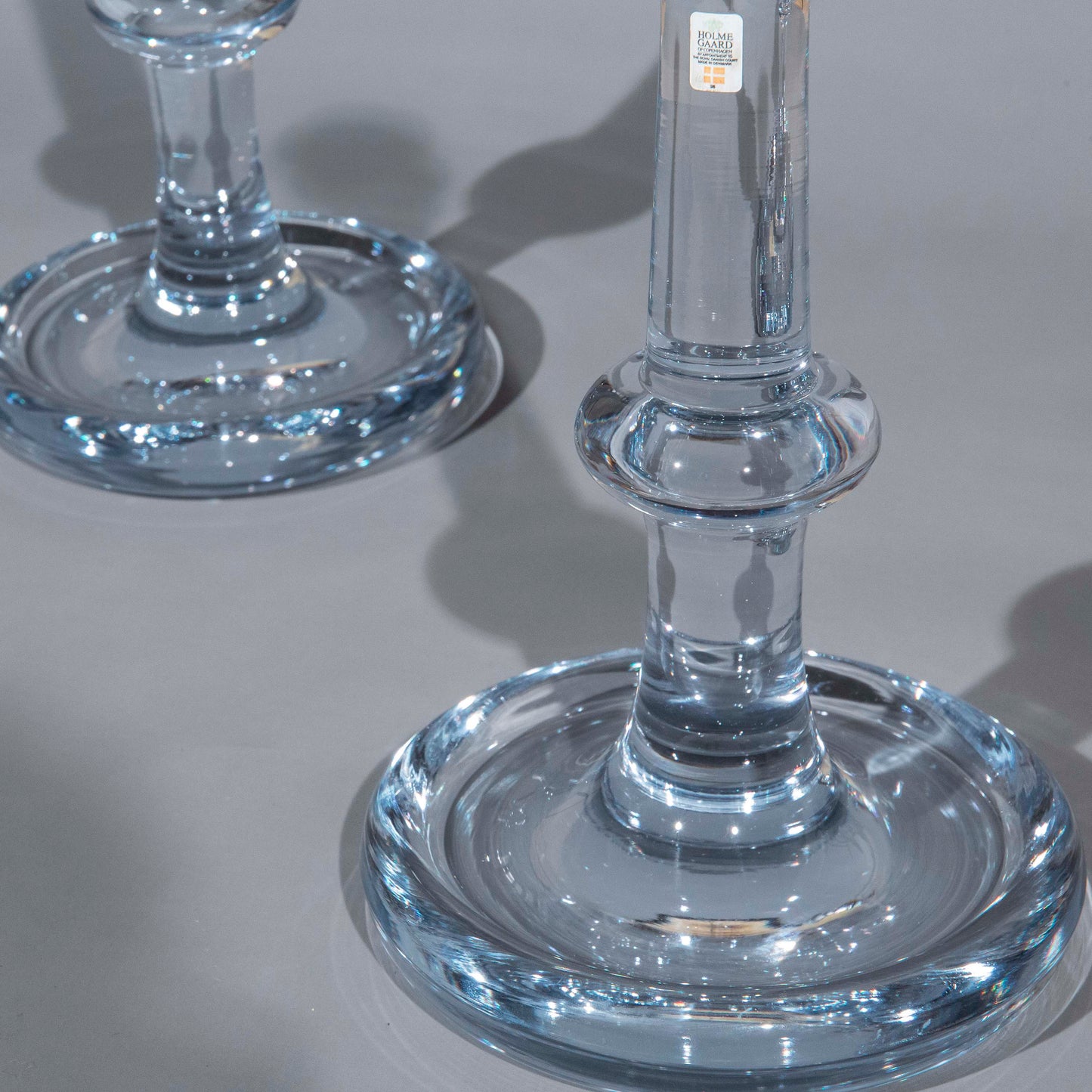 Pair of Midcentury Danish Glass Table Lamps, by Michael Bang for Holmegaard