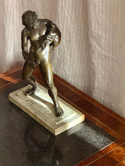 19th Century Grand Tour Bronze Sculpture of Faun