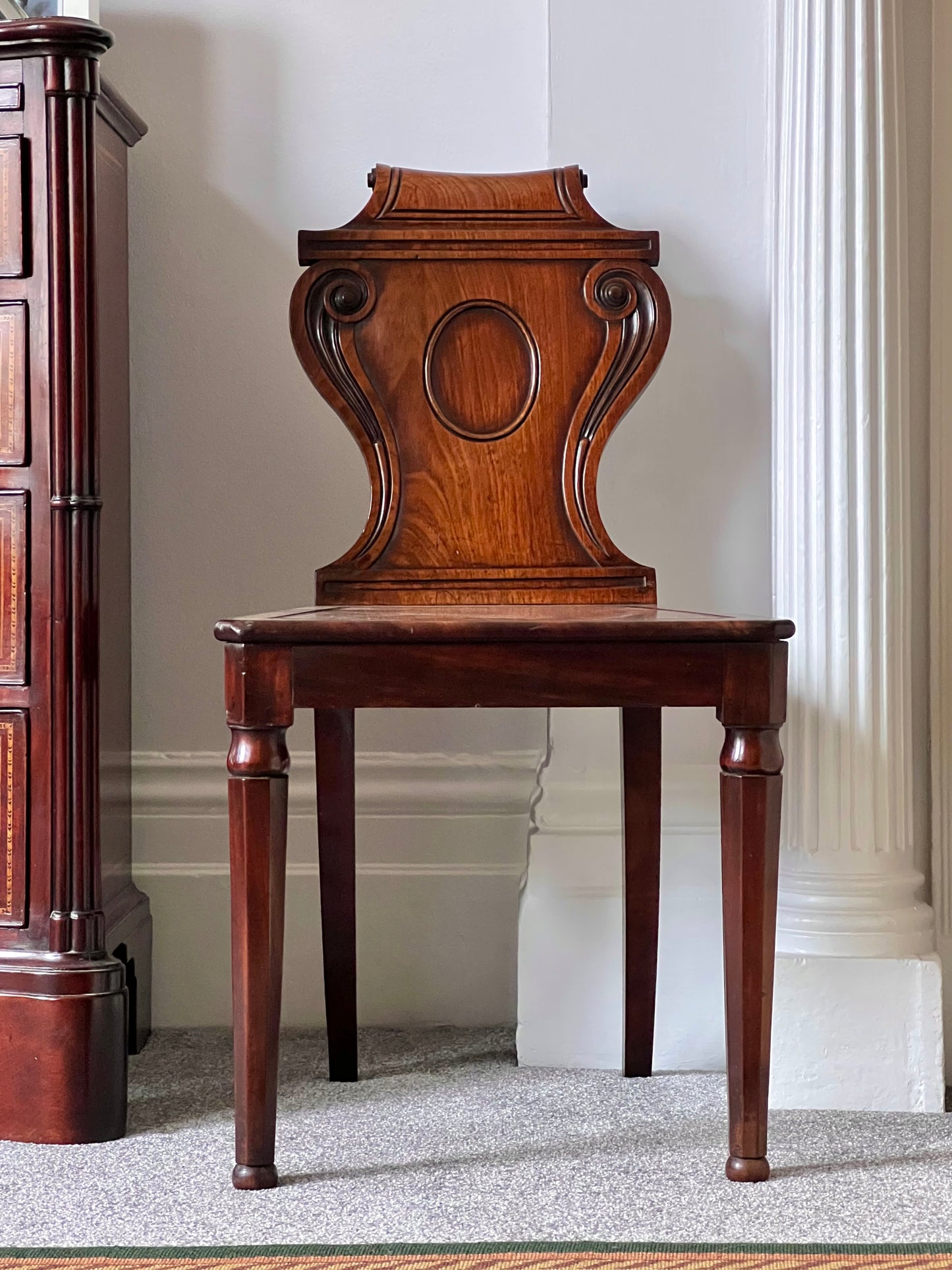 Regency Hall Chairs, attributed to Banting and France