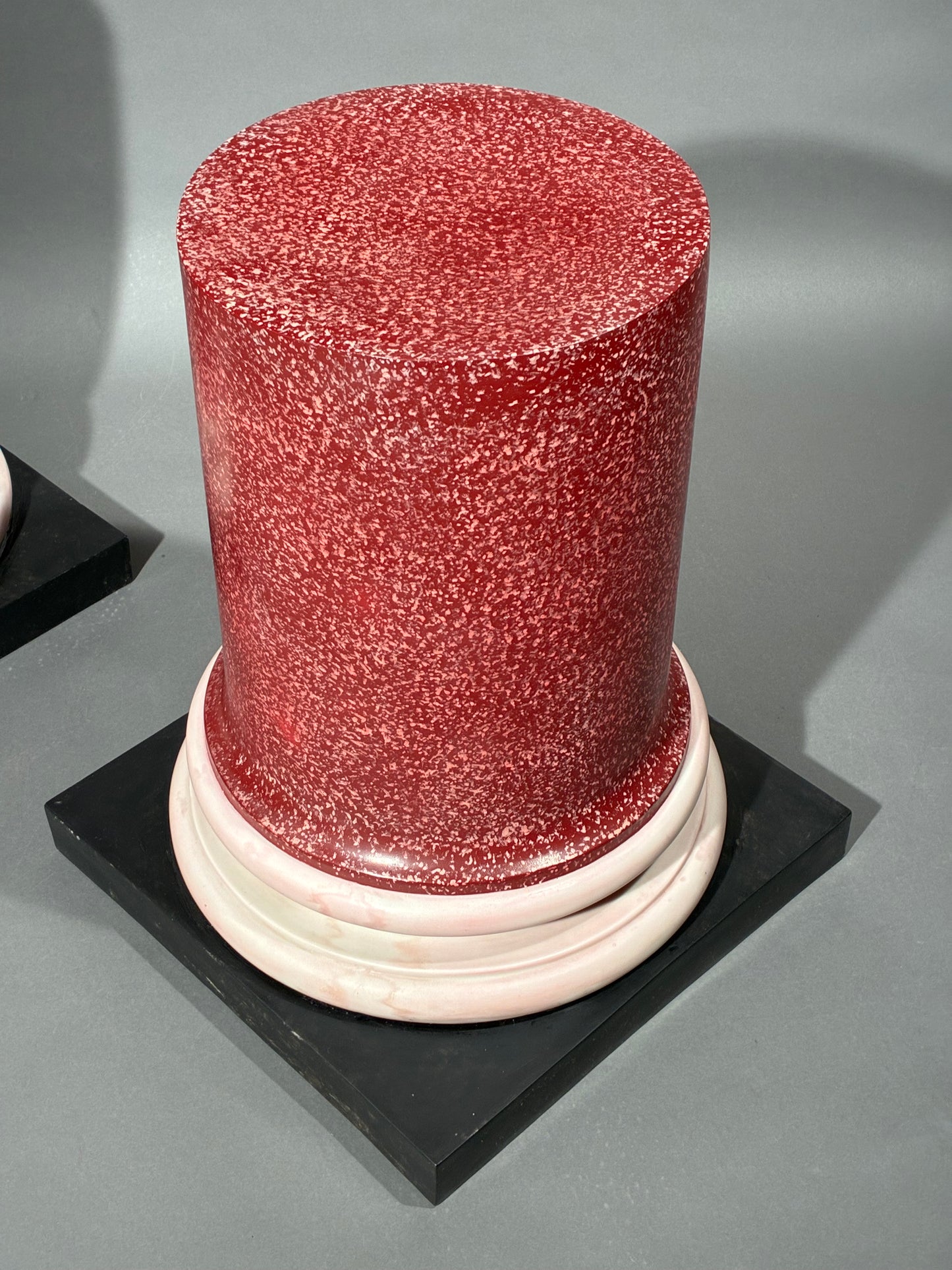 Large Faux Porphyry Columns or Stands
