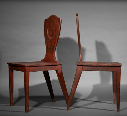 Neoclassical Painted Hall Chairs