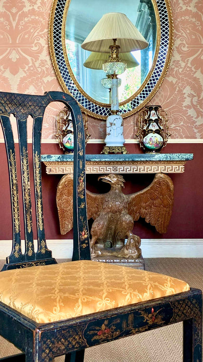 Tall 19th Century Opaline Glass and Ormolu Lamp