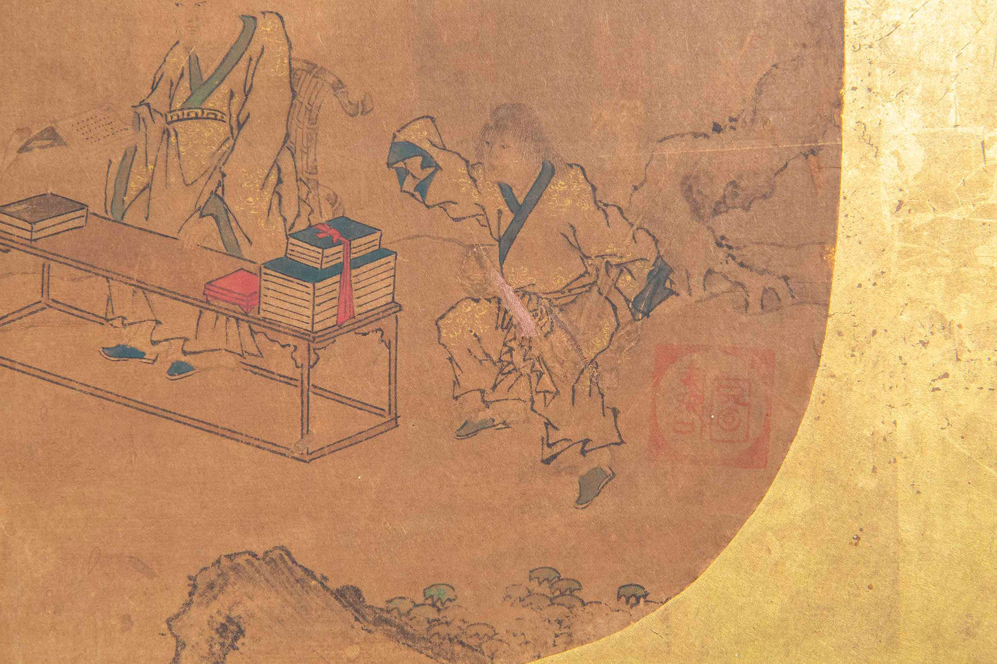 Very Large Chinese 18th Century Gold-Leaf Screen