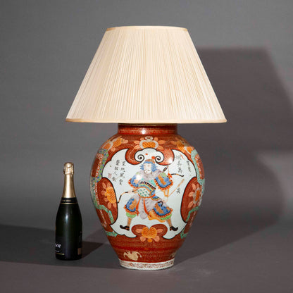 Massive 18th Century Chinese Jar Lamp