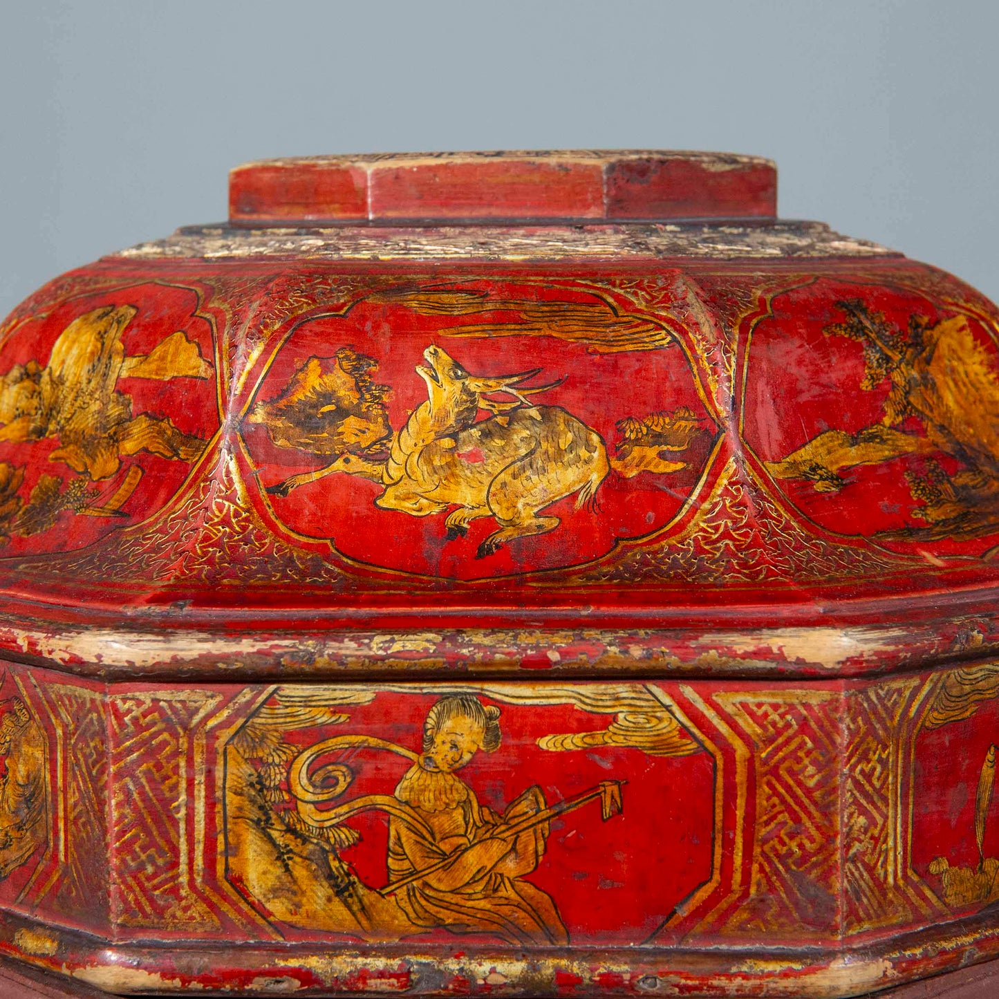 Rare 18th Century Red Lacquer Presentation Box