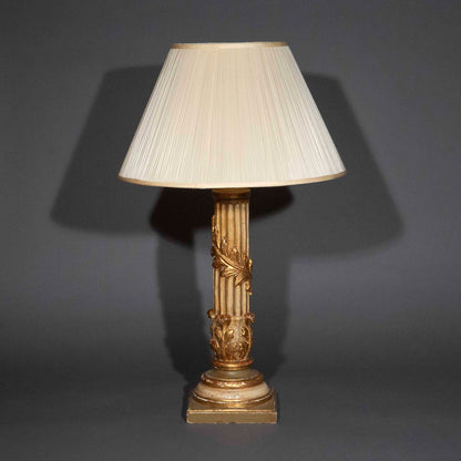 18th Century Florentine Carved Giltwood Table Lamps