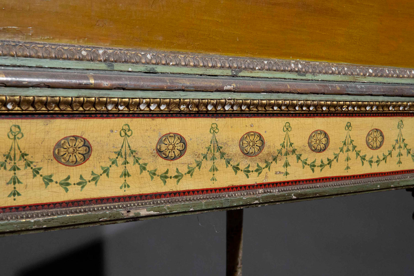 George III Painted Table, Attributed to George Brookshaw