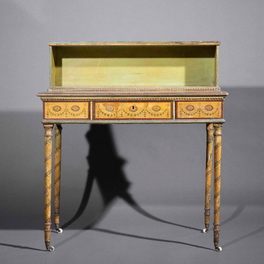 George III Painted Table, Attributed to George Brookshaw