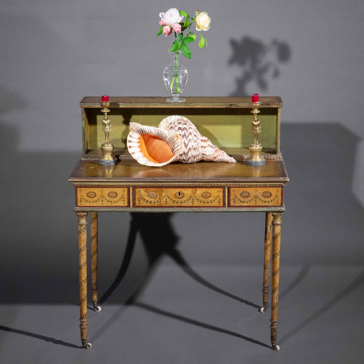 George III Painted Table, Attributed to George Brookshaw